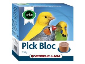 Pick Bloc - zobový kameň v miske pre vtáky - grit, koral a červený kameň 350g