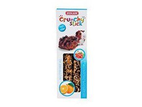 Pochúťka Crunchy STICK ríbezla / pomaranč pre morča