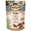 carnilove dog semi moist snack troutdill 200g