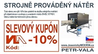 SLEVA - 10% na strojně prováděný nátěr