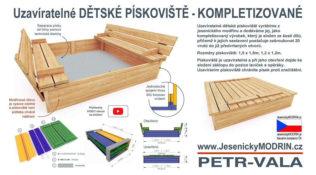 Uzavíratelné dětské pískoviště