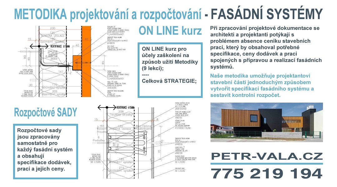 Metodika projektování a rozpočtování fasádních systémů