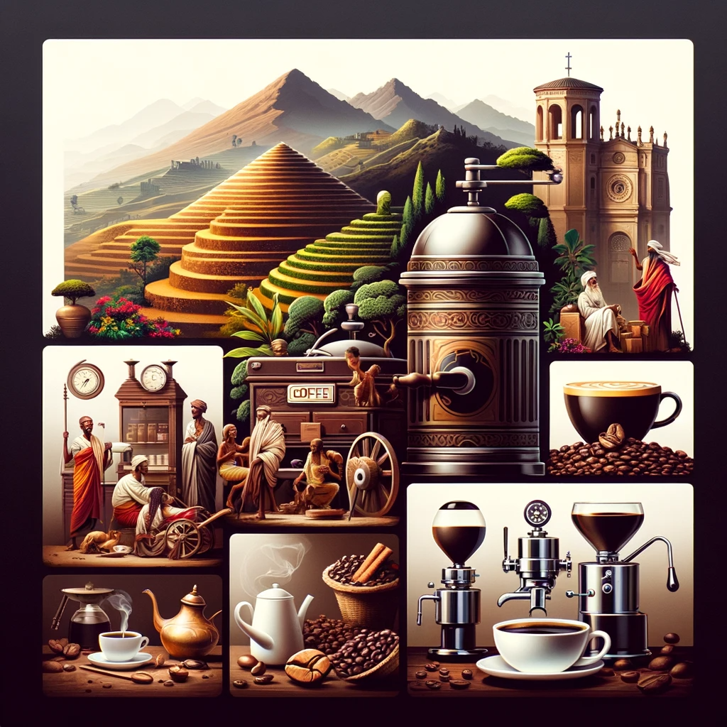 Historie kávy: Cesta od Etiopských kořenů k Globálnímu Fenoménu