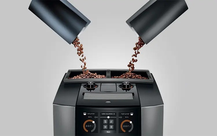 Hot Brew a Light Brew Jura C9 příprava kávy