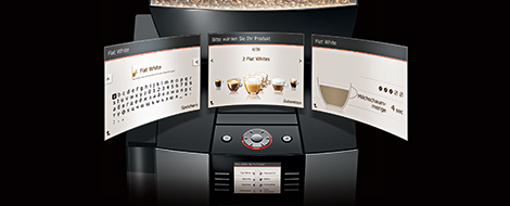 Jura kávovar a několik možností nastavení obrazovky