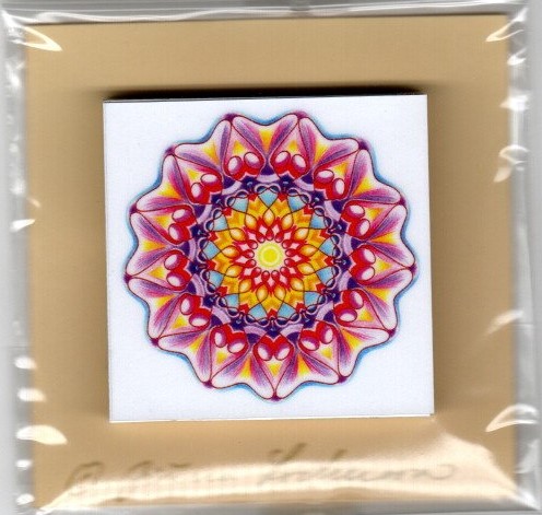 Mandala bloček 5x5 cm Mandaly: 19 radosti, pro podnikání