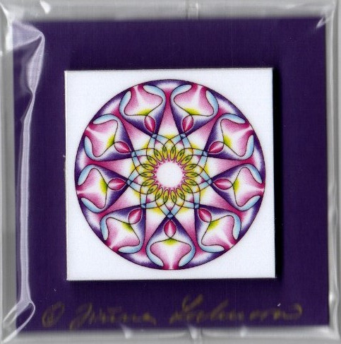 Mandala bloček 5x5 cm Mandaly: 27 milosti Světla a Lásky