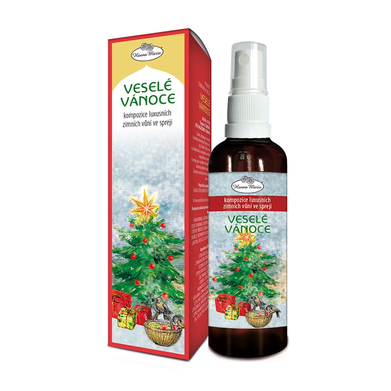 Veselé Vánoce - éterický olej Éterický olej: Veselé Vánoce rozprašovač / 50 ml