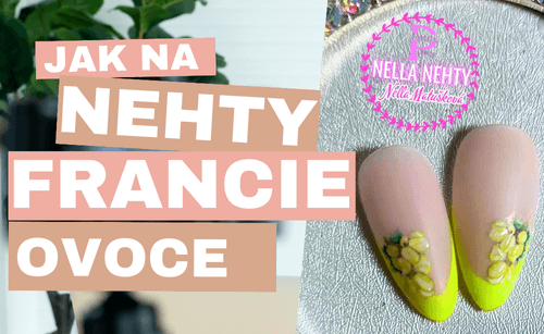 Barevná francie s ovocem na nehty
