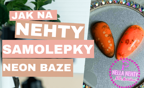 Zdobení s neonovou bázi a samolepkami