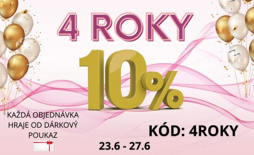 SLEVA NA 10 S KÓDEM 4 ROKY