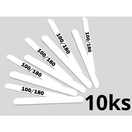 Pilník profesionální rovný bílý 100/180 -10ks