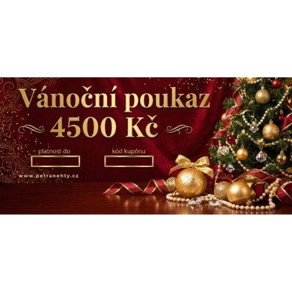 Vanoční dárkový poukaz 4500 kč