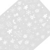 Vánoční samolepky na nehty 3D sněhový perníček, baňky SD2076