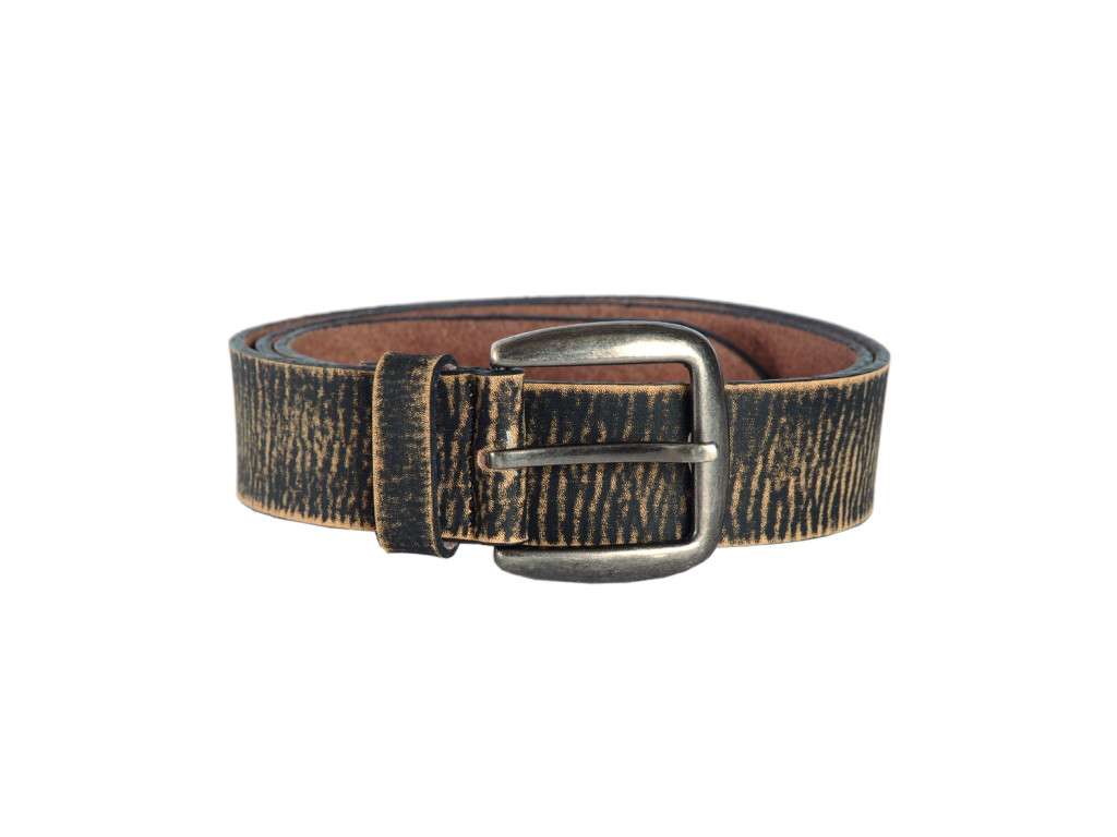 pásek kožený VINTAGE - černý