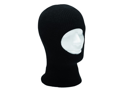 Kukla BALACLAVA pletená s jedním otvorem ČERNÁ