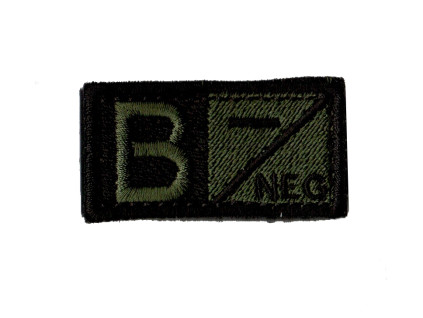 nášivka B NEG oliv R15 4 50x26mm