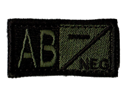 nášivka AB NEG oliv R15 6 50x26mm