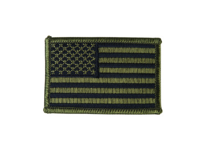 Nášivka vlajka US oliv levá