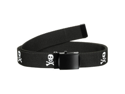 Pásek MFH 22550 lebky 30mm - černý