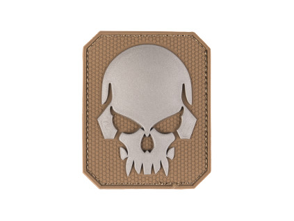 nášivka -3D SKULL PVC DARK COYOTE
