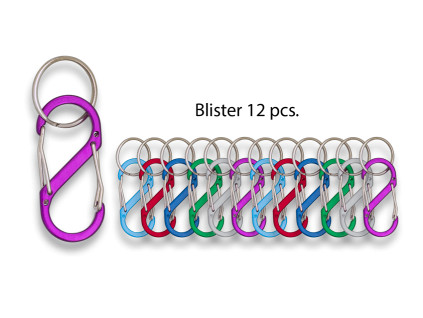 Karabina ALBAINOX oboustranná 9 cm - různé barvy