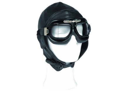 kukla letecká kožená - černá