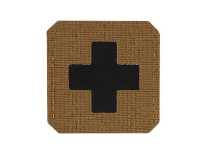 Nášivka  Patch Medic Cross Laser Cut - Coyote/černá