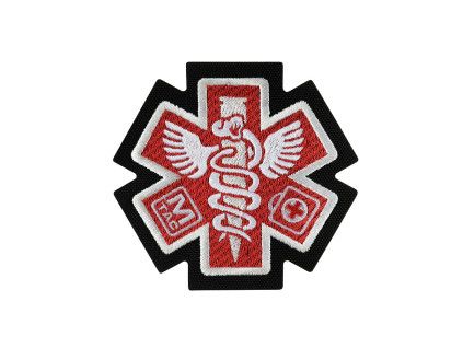 Nášivka Patch Paramedic vyšívaná - černo - červená