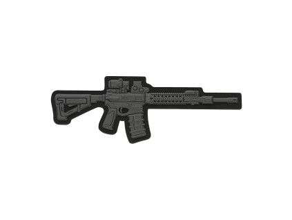 Nášivka Patch 3D PVC  AR-15 - tmavě šedá