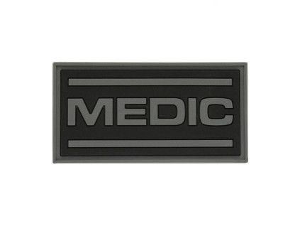 Nášivka Patch PVC MEDIC - černá/šedá