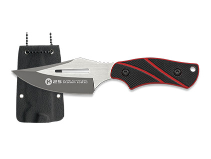 Nůž K25 32691 G10 13,5 cm - red-blak
