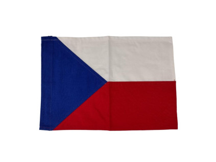 Vlajka ČR bavlněná s tunýlkem rozměr: 75 x 160 cm - nepoužité