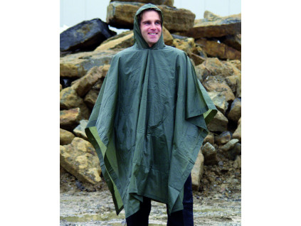 pončo - VINYL PONCHO 0 15 MM OLIV