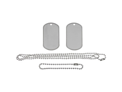Známky MFH Dog Tag s řetízkem - stříbrné
