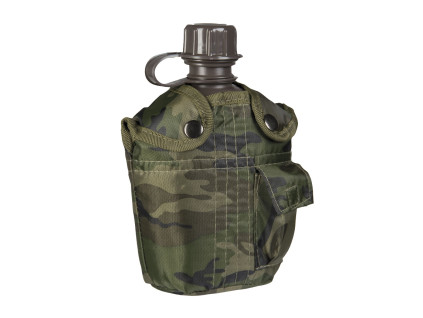 Láhev polní US IMPORT 1l s obalem WOODLAND