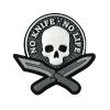 Nášivka  Patch No Knife - No Life 3D PVC - Black/white
