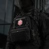 Nášivka Patch Paramedic vyšívaná - černo - červená