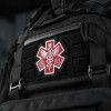 Nášivka Patch Paramedic vyšívaná - černo - červená