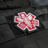 Nášivka Patch Paramedic vyšívaná - černo - červená