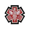 Nášivka Patch Paramedic vyšívaná - černo - červená