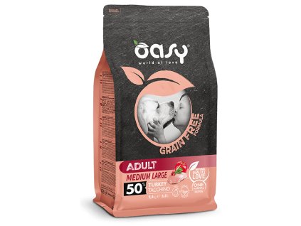 3553 n Pack Secco Cane tutti 0008 OASY Grain Free DOG Adult Medium Large Tacchino