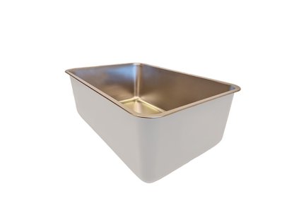 Qapas Nerezová toaleta pre mačky biela doxbox