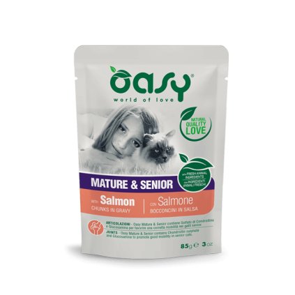 Oasy chunks in gravy Mature senior with salmon Petrium