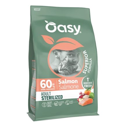 Oasy Superior formula Adult Sterilized Salmon Petrium