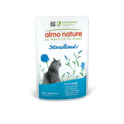 Almo Nature Sterilised with Cod 70g