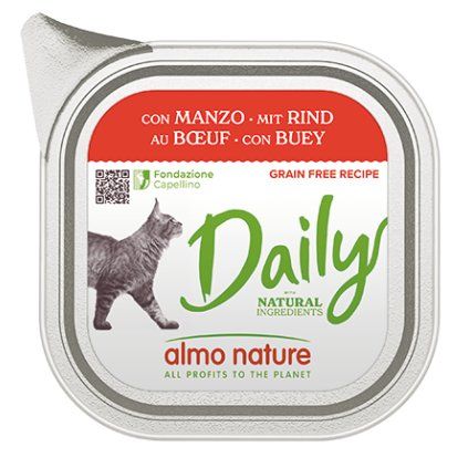 Vanička pre mačky Almo Nature Daily with Beef 100g Petrium