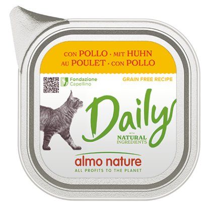 Vanička pre mačky Almo Nature Daily with Chicken 100g Petrium