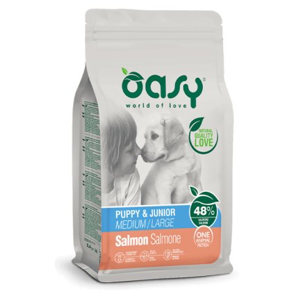 Oasy One one animal protein Puppy junior Medium Large Salmon Petrium
