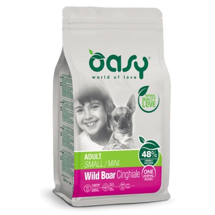 Oasy One animal protein wild boar mini small Petrium
